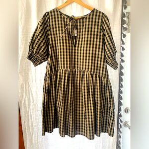 Free People checkered dress Large